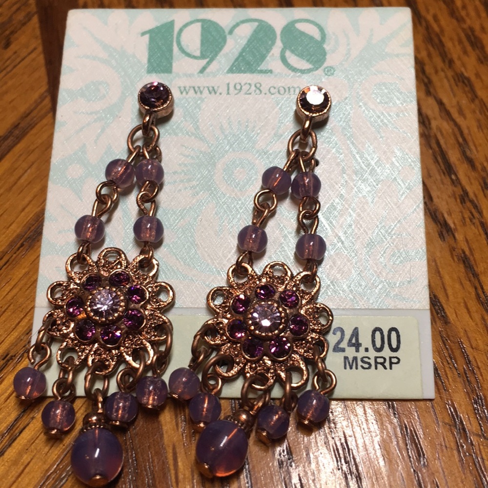 1928 Lilac Colored Earrings